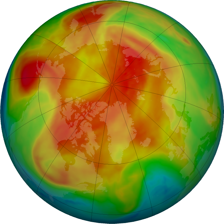 Arctic ozone map for 18 March 2023